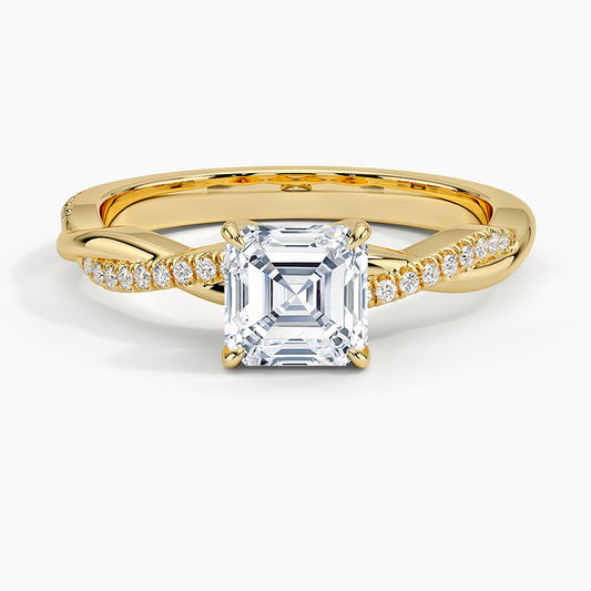 ecomposer-view with diamond shape-asscher,ecomposer-size-1-ct,ecomposer-metal type-yellow-gold-18k