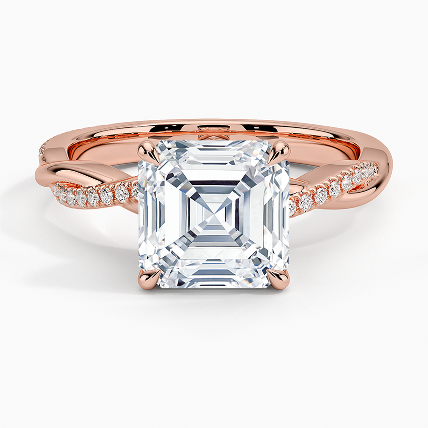 ecomposer-view with diamond shape-asscher,ecomposer-size-2.5-ct,ecomposer-metal type-rose-gold-18k