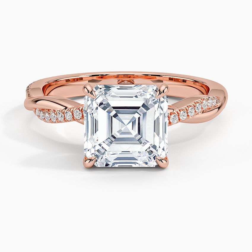 ecomposer-view with diamond shape-asscher,ecomposer-size-2-ct,ecomposer-metal type-rose-gold-18k