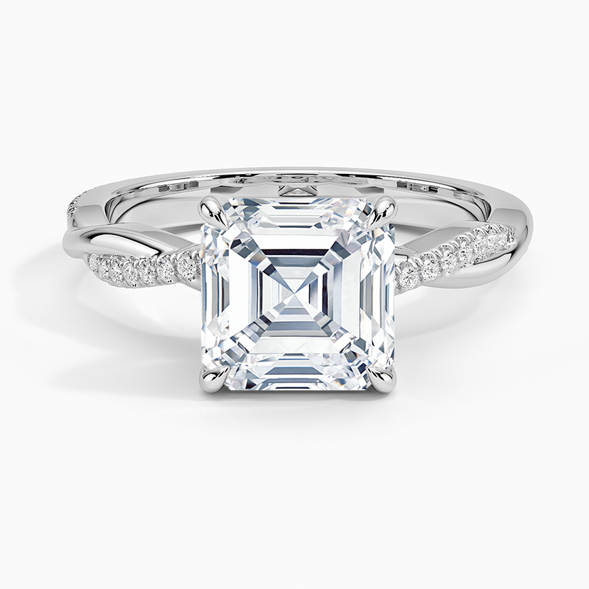 ecomposer-view with diamond shape-asscher,ecomposer-size-2-ct,ecomposer-metal type-white-gold-18k