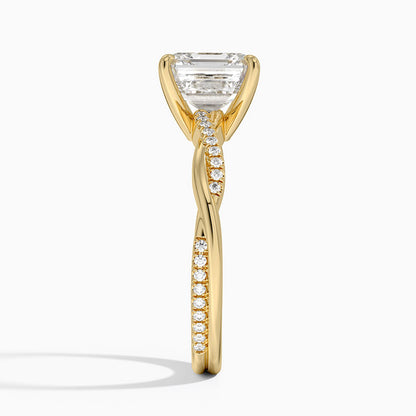 ecomposer-view with diamond shape-asscher,ecomposer-size-2-ct,ecomposer-metal type-yellow-gold-18k