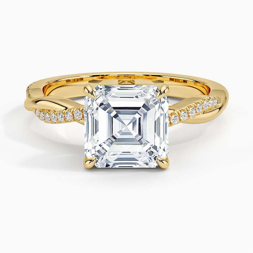 ecomposer-view with diamond shape-asscher,ecomposer-size-2-ct,ecomposer-metal type-yellow-gold-18k