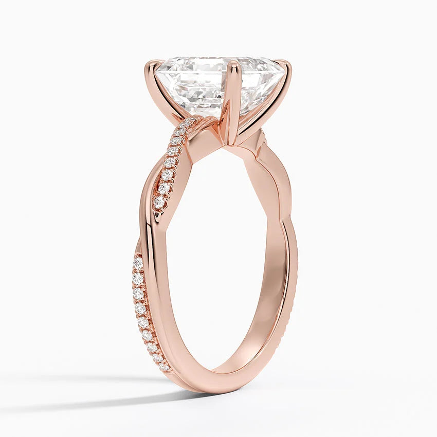 ecomposer-metal type-rose-gold-18K,ecomposer-ring setting-twisted