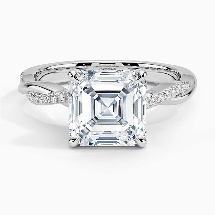 ecomposer-view with diamond shape-asscher,ecomposer-size-3-ct,ecomposer-metal type-white-gold-18k