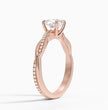 ecomposer-view with diamond shape-cushion,ecomposer-size-1-ct,ecomposer-metal type-rose-gold-18k