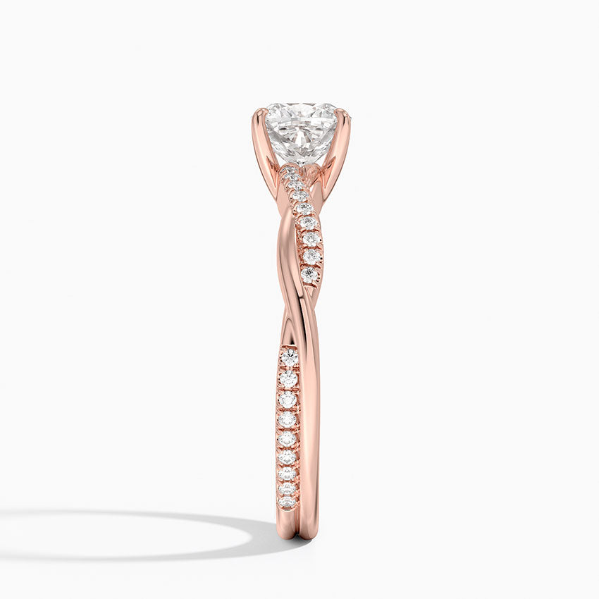 ecomposer-metal type-rose-gold-18K,ecomposer-ring setting-twisted