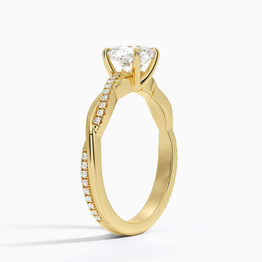 ecomposer-view with diamond shape-cushion,ecomposer-size-1-ct,ecomposer-metal type-yellow-gold-18k