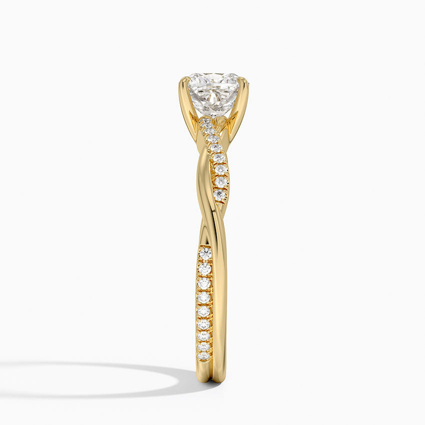 ecomposer-metal type-yellow-gold-18K,ecomposer-ring setting-twisted