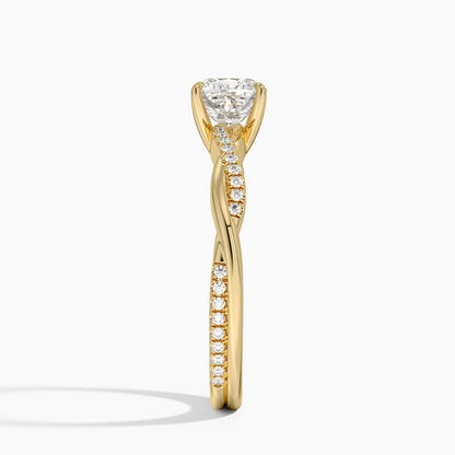 ecomposer-view with diamond shape-cushion,ecomposer-size-1-ct,ecomposer-metal type-yellow-gold-18k