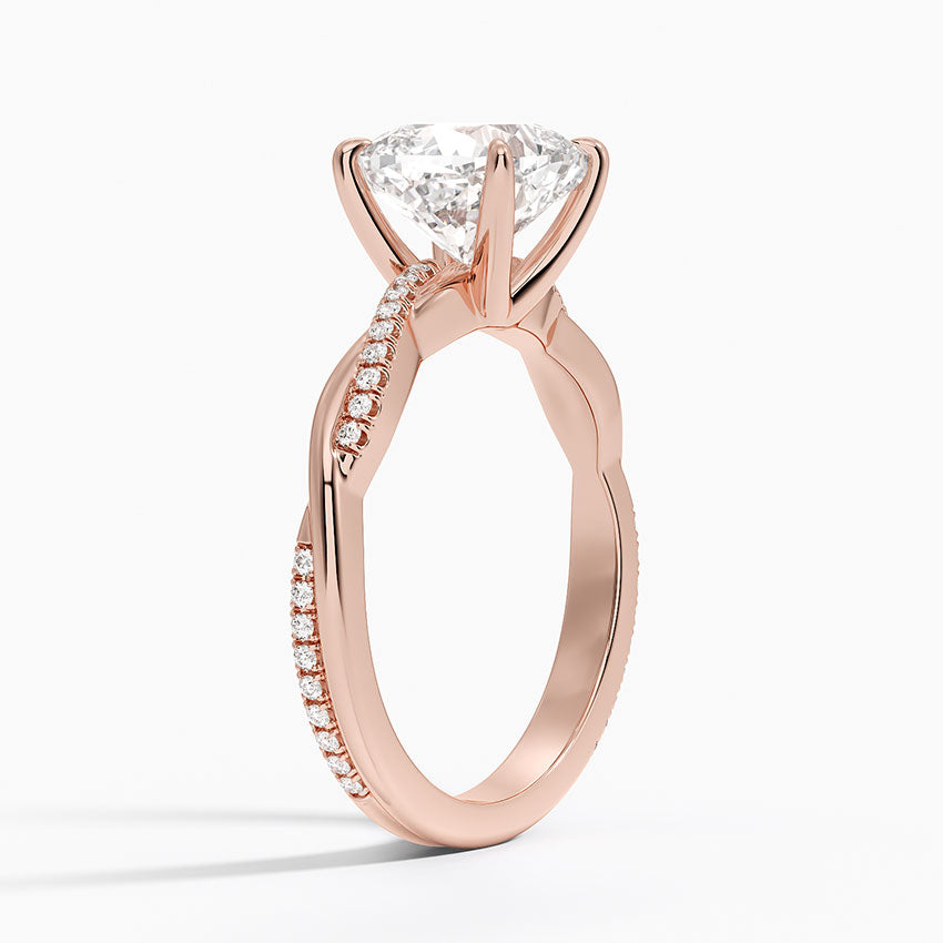 ecomposer-view with diamond shape-cushion,ecomposer-size-2-ct,ecomposer-metal type-rose-gold-18k