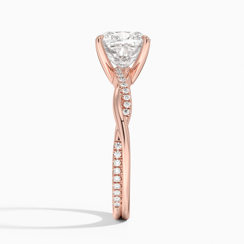 ecomposer-view with diamond shape-cushion,ecomposer-size-2-ct,ecomposer-metal type-rose-gold-18k