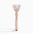 ecomposer-view with diamond shape-cushion,ecomposer-size-2-ct,ecomposer-metal type-rose-gold-18k