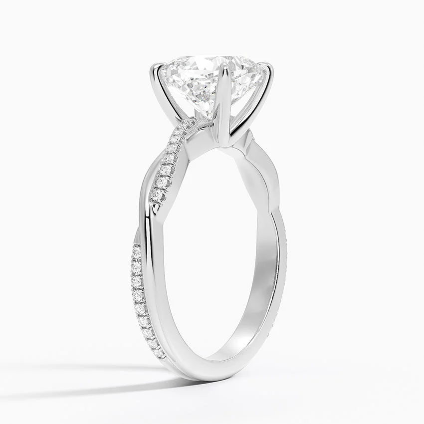 ecomposer-view with diamond shape-cushion,ecomposer-size-2-ct,ecomposer-metal type-white-gold-18k