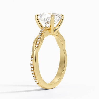 ecomposer-view with diamond shape-cushion,ecomposer-size-2-ct,ecomposer-metal type-yellow-gold-18k
