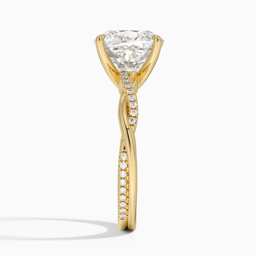 ecomposer-view with diamond shape-cushion,ecomposer-size-3-ct,ecomposer-metal type-yellow-gold-18k