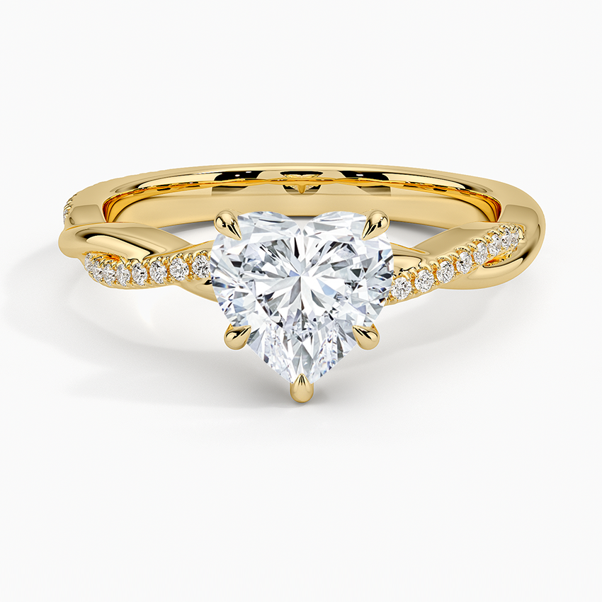 ecomposer-metal type-yellow-gold-18K,ecomposer-ring setting-twisted