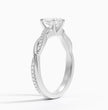 ecomposer-metal type-white-gold-18K,ecomposer-ring setting-twisted