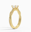 ecomposer-metal type-yellow-gold-18K,ecomposer-ring setting-twisted