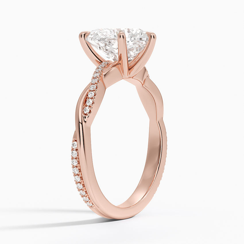 ecomposer-metal type-rose-gold-18K,ecomposer-ring setting-twisted