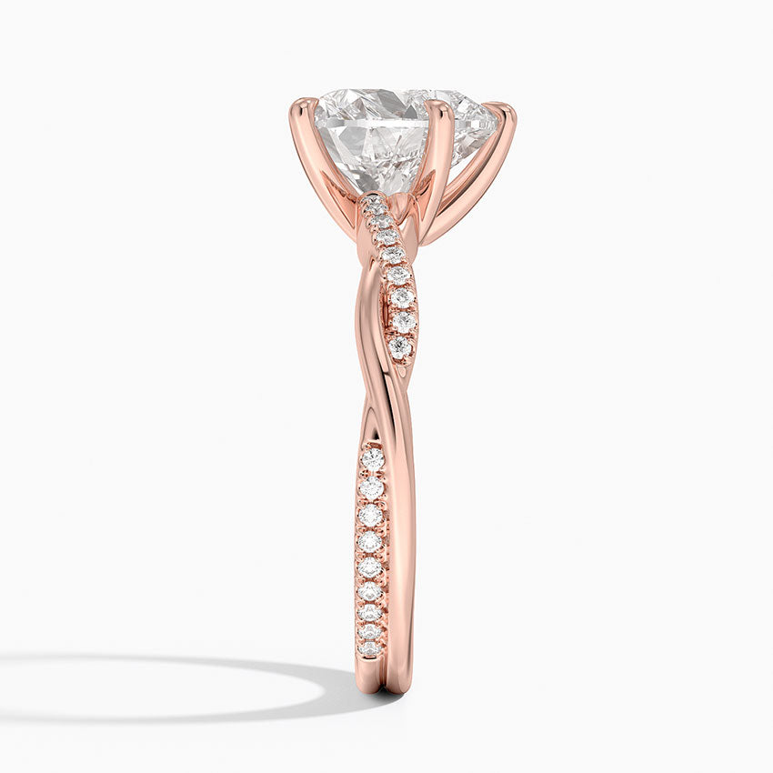 ecomposer-view with diamond shape-heart,ecomposer-size-2.5-ct,ecomposer-metal type-rose-gold-18k