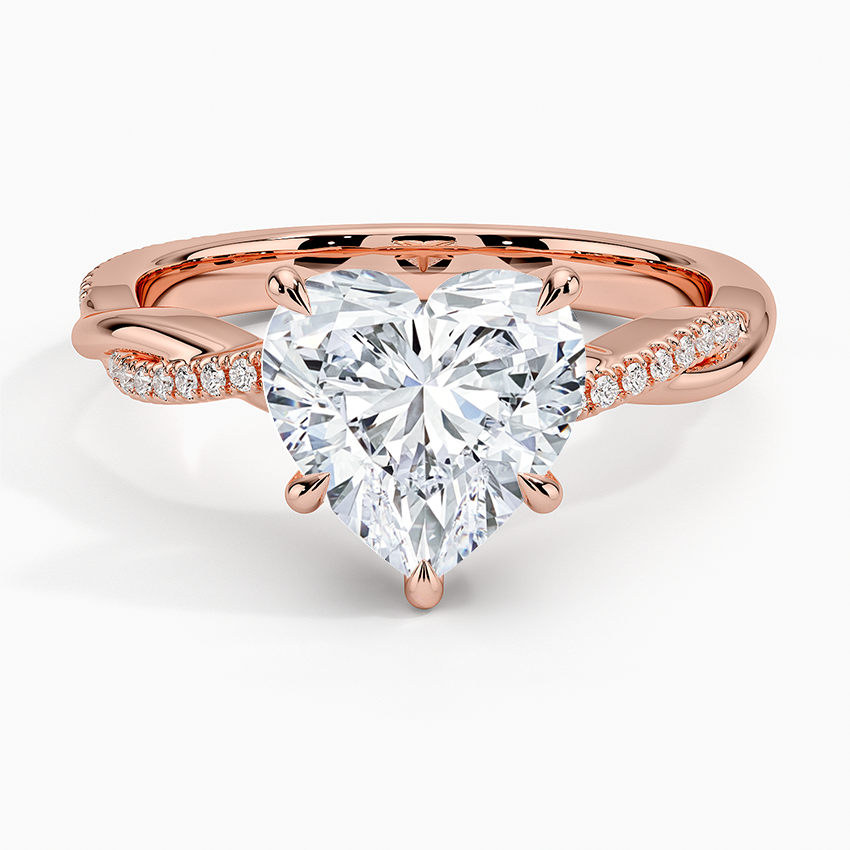ecomposer-view with diamond shape-heart,ecomposer-size-2.5-ct,ecomposer-metal type-rose-gold-18k