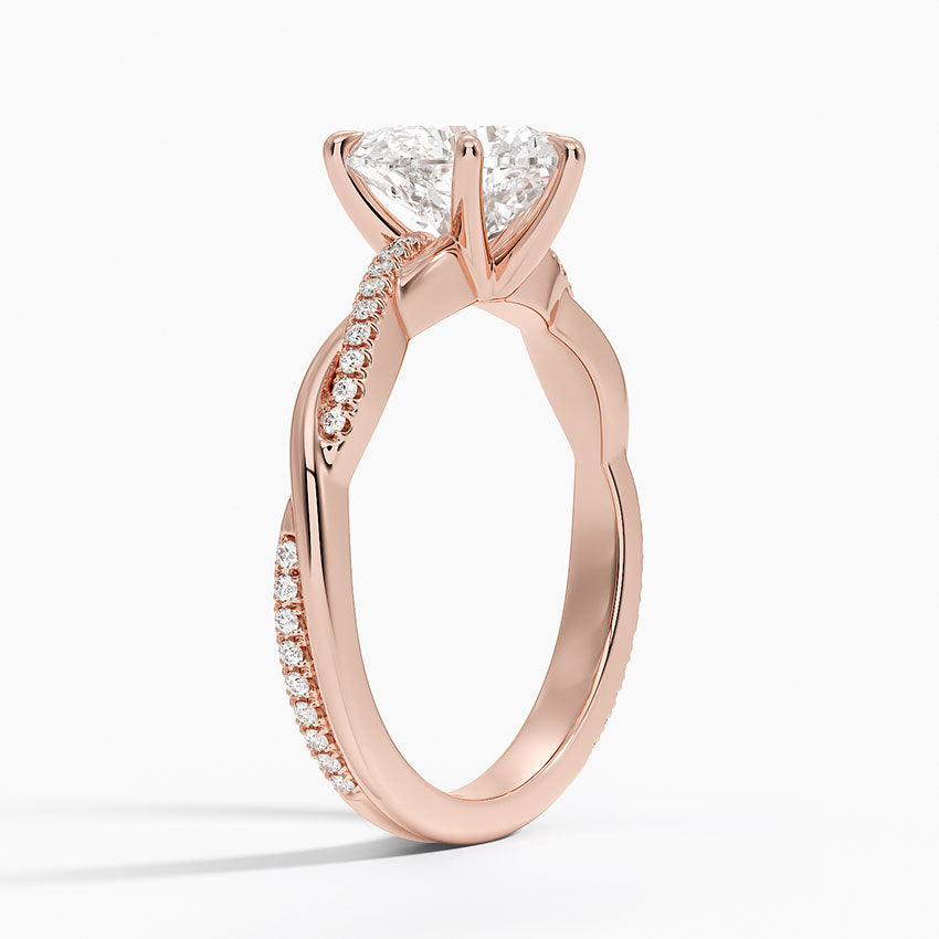 ecomposer-metal type-rose-gold-18K,ecomposer-ring setting-twisted