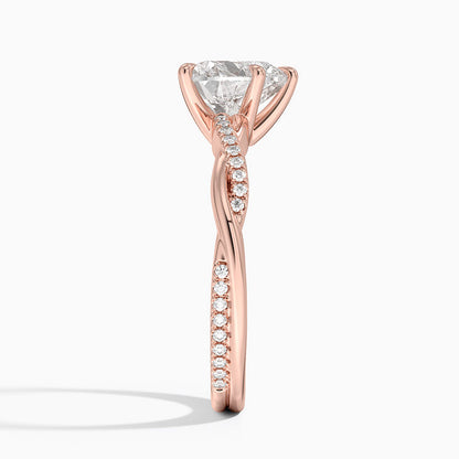 ecomposer-view with diamond shape-heart,ecomposer-size-2-ct,ecomposer-metal type-rose-gold-18k