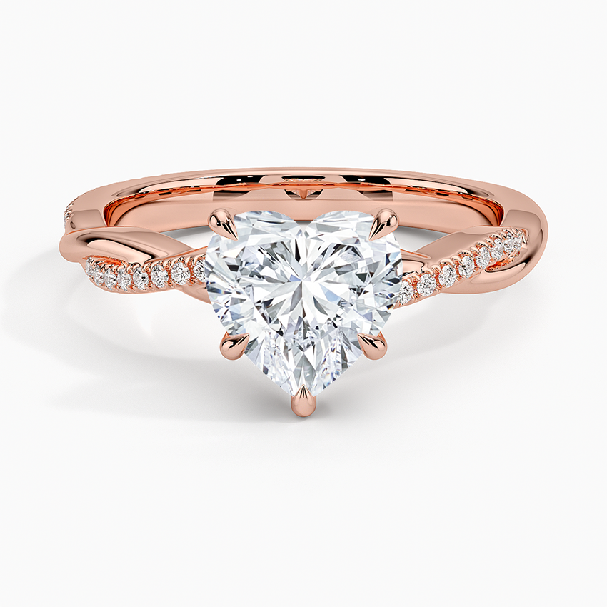 ecomposer-view with diamond shape-heart,ecomposer-size-2-ct,ecomposer-metal type-rose-gold-18k