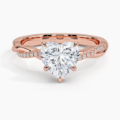 ecomposer-view with diamond shape-heart,ecomposer-size-2-ct,ecomposer-metal type-rose-gold-18k