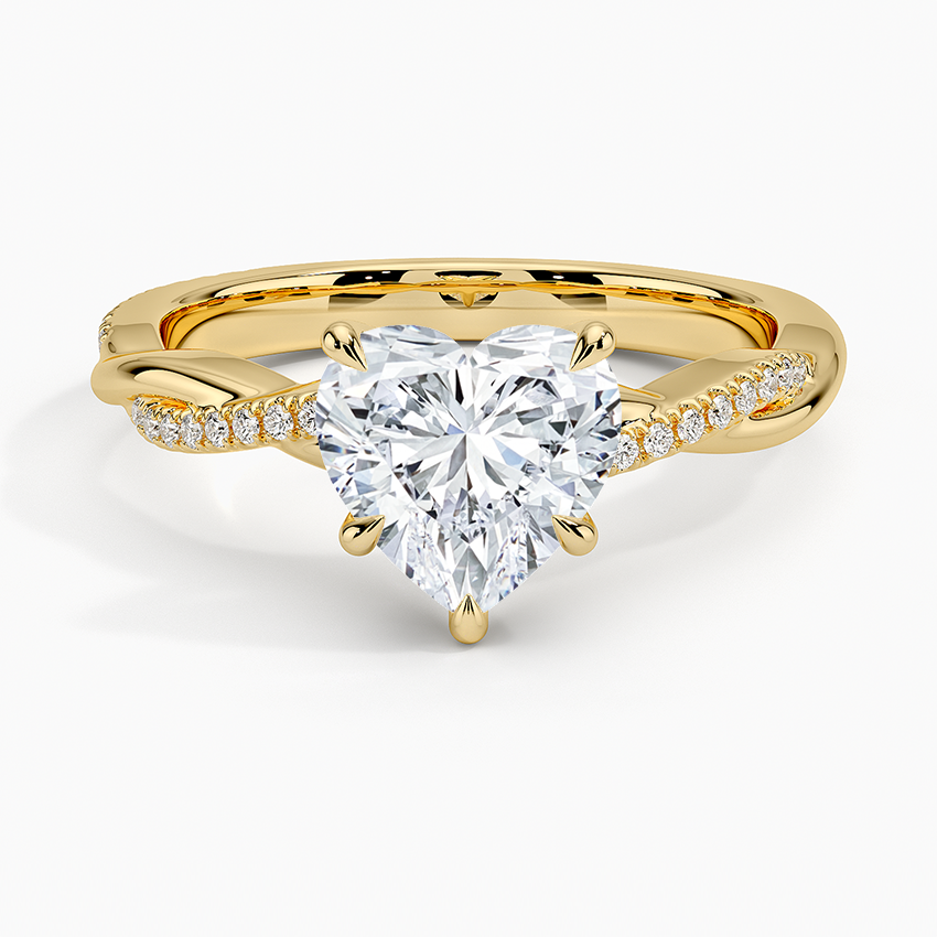 ecomposer-metal type-yellow-gold-18K,ecomposer-ring setting-twisted