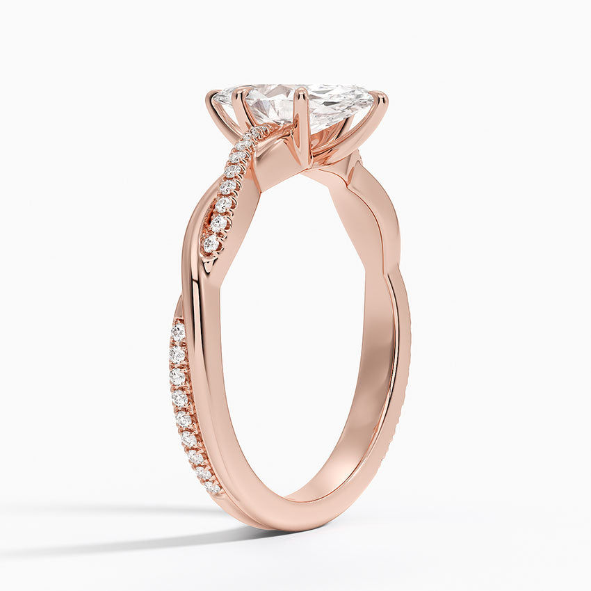 ecomposer-metal type-rose-gold-18K,ecomposer-ring setting-twisted