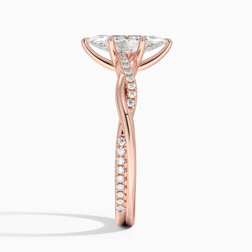 ecomposer-metal type-rose-gold-18K,ecomposer-ring setting-twisted