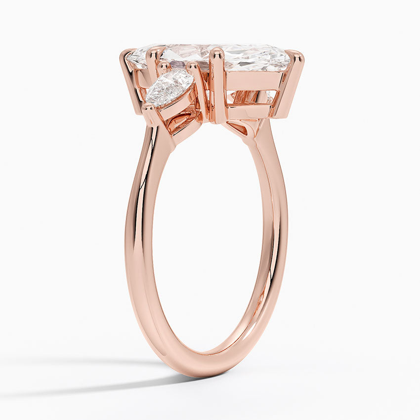 ecomposer-metal type-rose-gold-18K,ecomposer-ring setting-Trilogy 