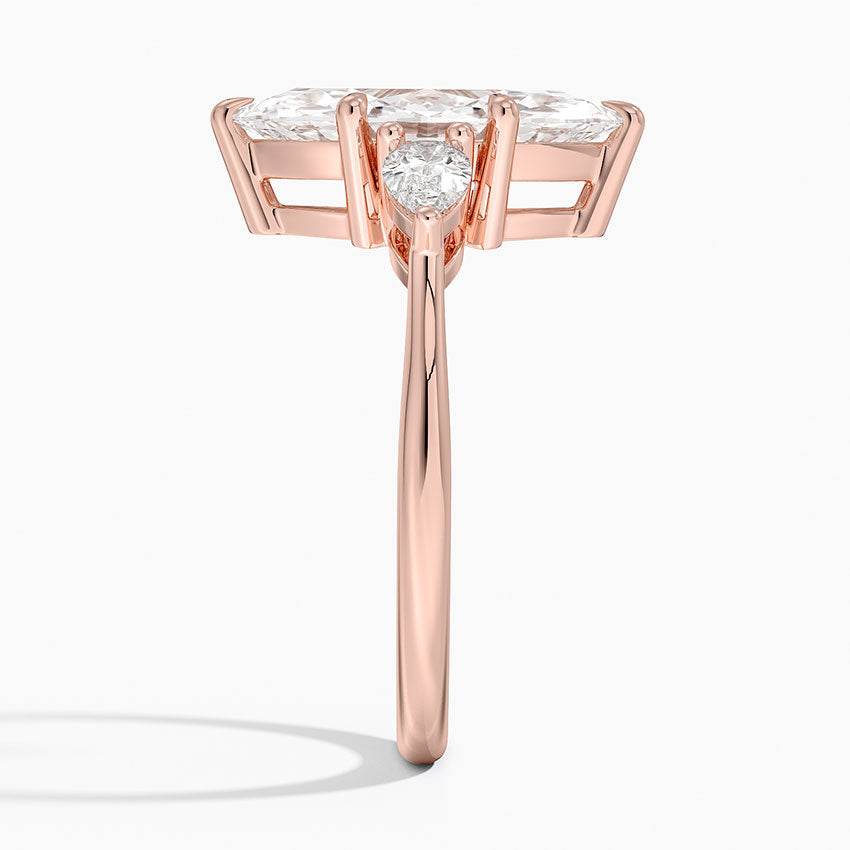 ecomposer-metal type-rose-gold-18K,ecomposer-ring setting-Trilogy 