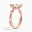 ecomposer-metal type-rose-gold-18K,ecomposer-ring setting-twisted