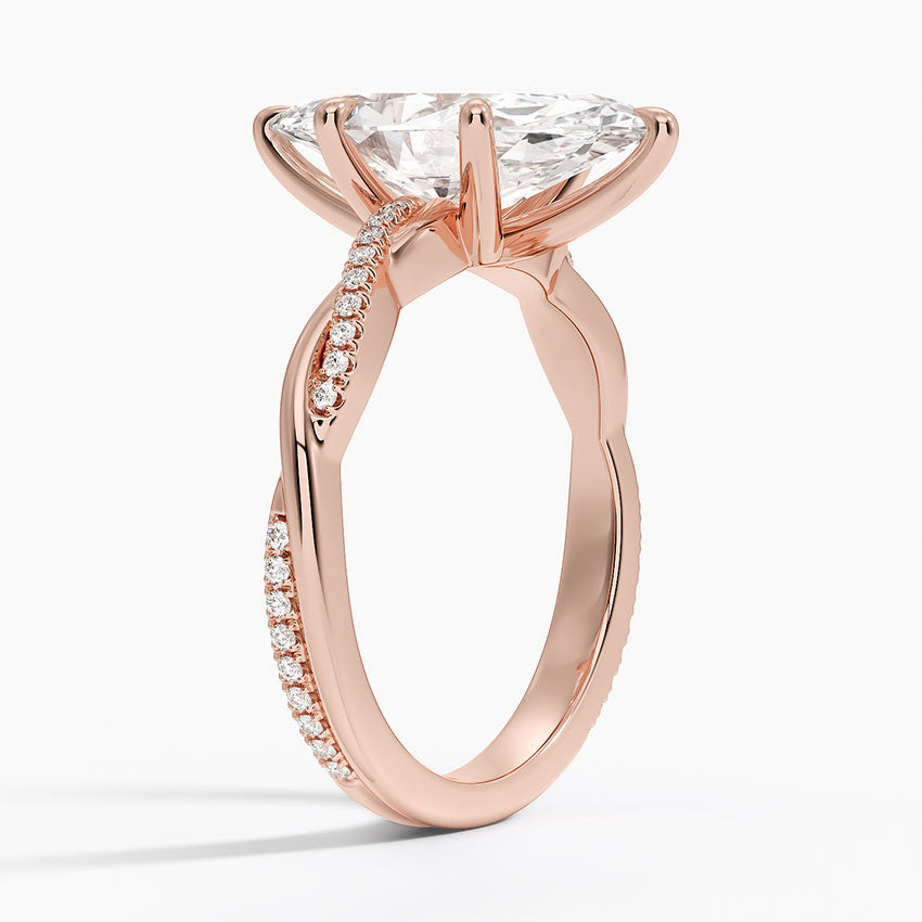 ecomposer-metal type-rose-gold-18K,ecomposer-ring setting-twisted