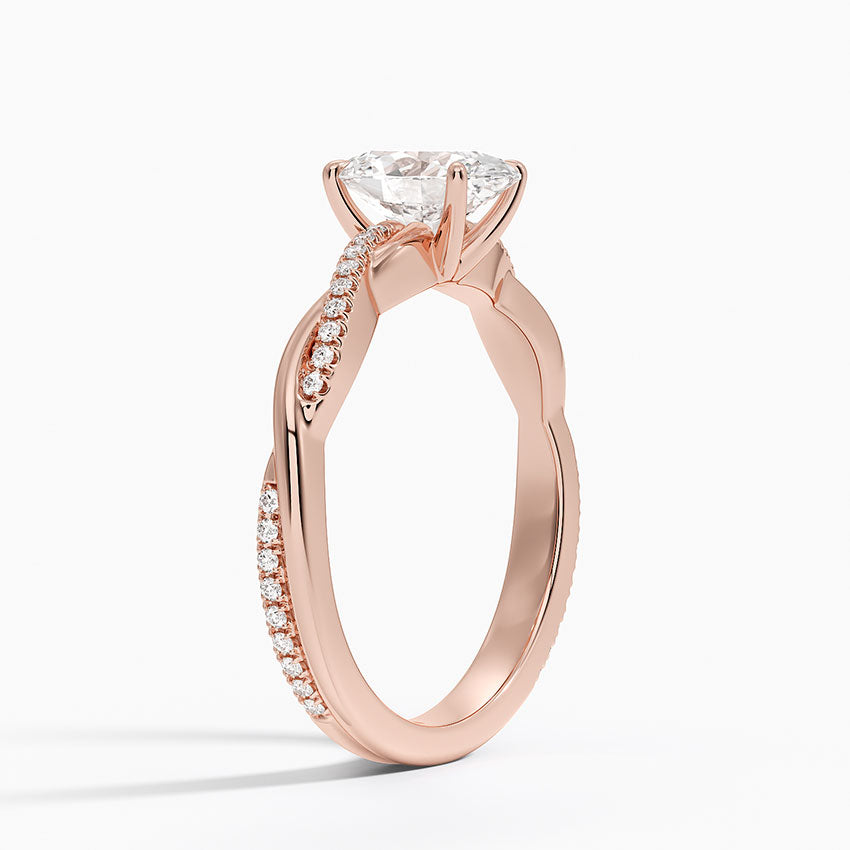 ecomposer-metal type-rose-gold-18K,ecomposer-ring setting-twisted