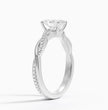 ecomposer-metal type-white-gold-18K,ecomposer-ring setting-twisted