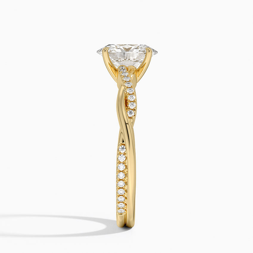 ecomposer-view with diamond shape-oval,ecomposer-size-1-ct,ecomposer-metal type-yellow-gold-18k