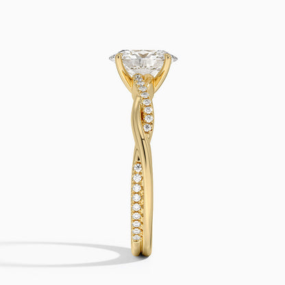 ecomposer-view with diamond shape-oval,ecomposer-size-1-ct,ecomposer-metal type-yellow-gold-18k