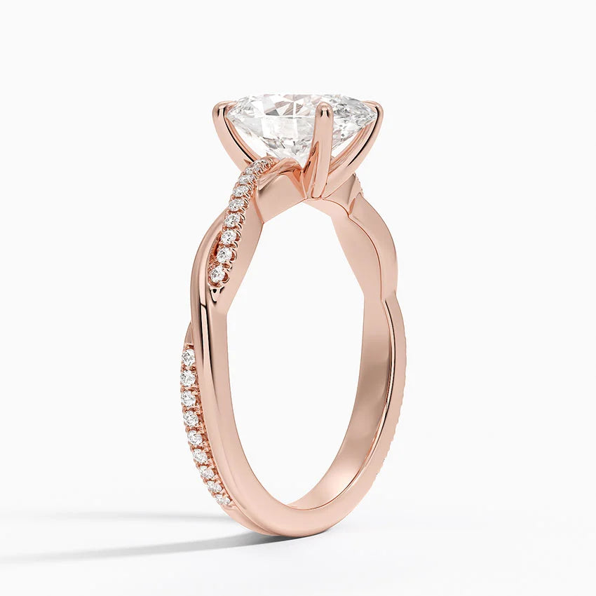 ecomposer-view with diamond shape-oval,ecomposer-size-2-ct,ecomposer-metal type-rose-gold-18k