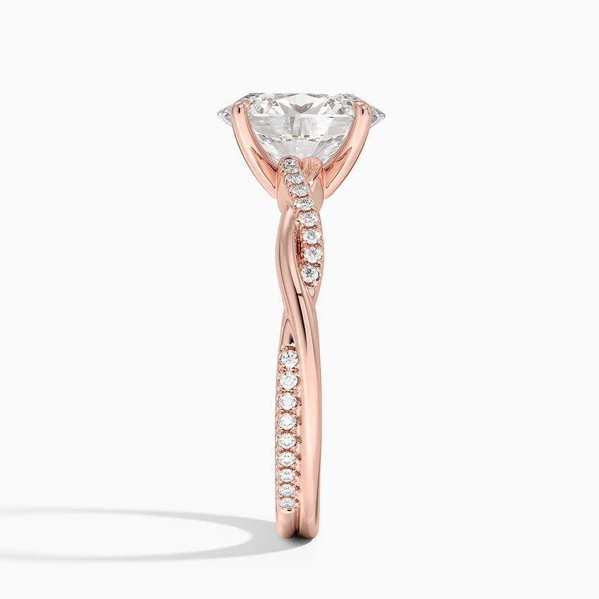 ecomposer-view with diamond shape-oval,ecomposer-size-2-ct,ecomposer-metal type-rose-gold-18k