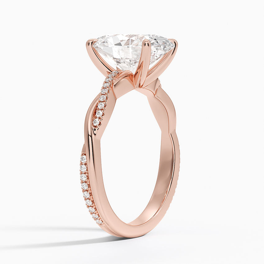 ecomposer-metal type-rose-gold-18K,ecomposer-ring setting-twisted