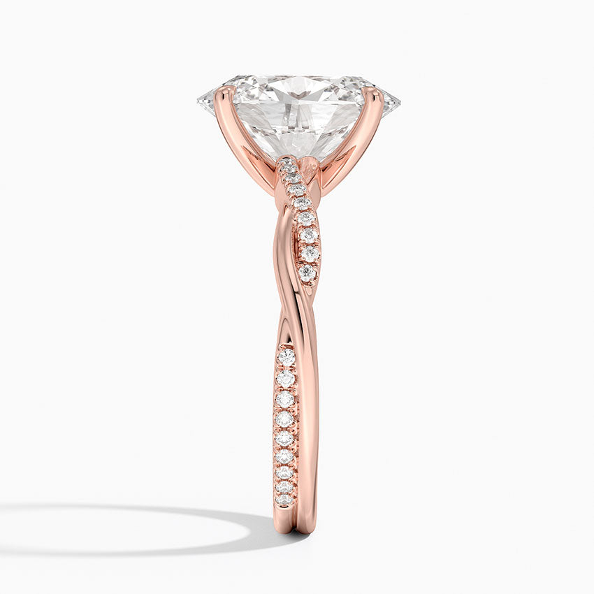 ecomposer-metal type-rose-gold-18K,ecomposer-ring setting-twisted