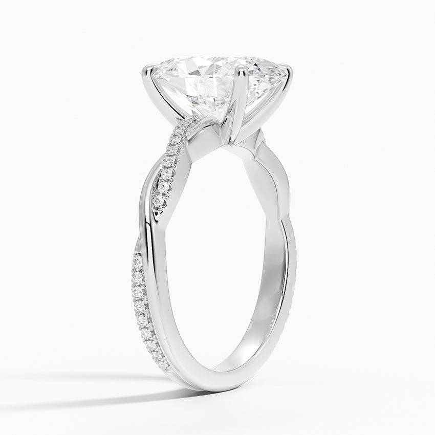 ecomposer-view with diamond shape-oval,ecomposer-size-3-ct,ecomposer-metal type-white-gold-18k