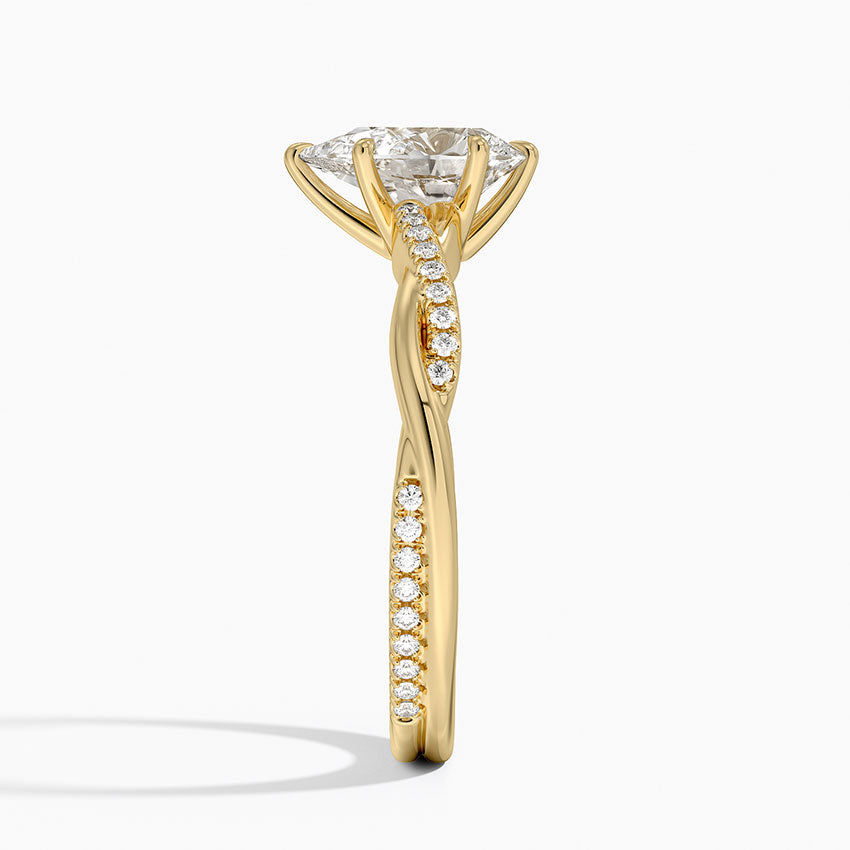 ecomposer-view with diamond shape-pear,ecomposer-size-1-ct,ecomposer-metal type-yellow-gold-18k