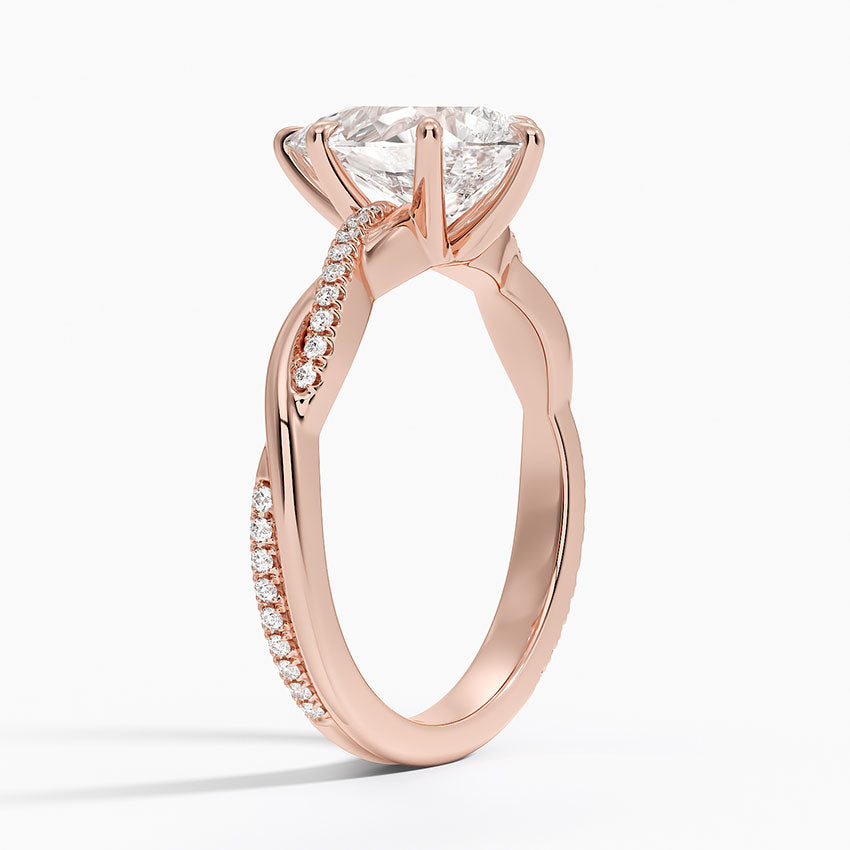 ecomposer-metal type-rose-gold-18K,ecomposer-ring setting-twisted