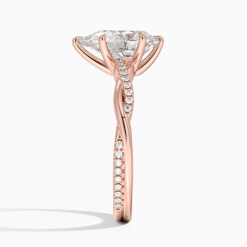 ecomposer-view with diamond shape-pear,ecomposer-size-2-ct,ecomposer-metal type-rose-gold-18k