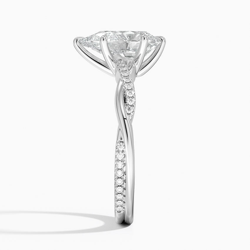 ecomposer-view with diamond shape-pear,ecomposer-size-2-ct,ecomposer-metal type-white-gold-18k