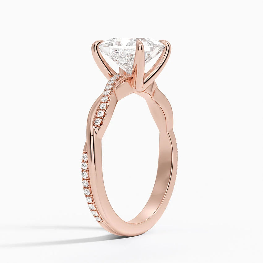 ecomposer-metal type-rose-gold-18K,ecomposer-ring setting-twisted